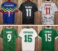 Retro Old Mexico Soccer Trikots 11 Blanco 15 Espinoza 9 Sanchez 1 J.Campos 1998 96 97 94 95 1970