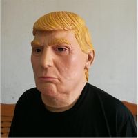 Donald Trump Celebrity Latex Mask - Complete Your Republican Halloween Costume - One Size Fits Most All Ideal for Parties Hallowee249L