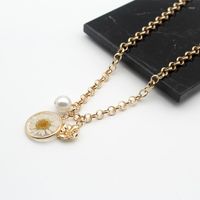 Pendant Necklaces Sunflower Necklace Pearl Jewelry Crystal F...