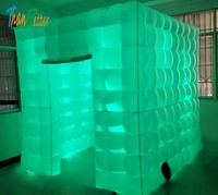 ThanBetter 2.4x2.4 cube tube LED inflatable photo booth enclosure made in China Inflatable factory for sale price