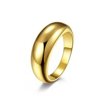 Clusterringe handgefertigter Schmuck hochpolierter Titan -Stahl -Bogenform glänzend Goldfarbe Valentine Geschenkring für Frauen und Mencluster
