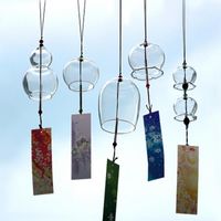 Objetos decorativos Figuras Colorido Casa de viento de vidrio Artesanías hechas a mano Campana de diseño de escena de bricolaje y marcador en blanco