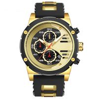 유럽 ​​스타킹 시계 남자 VK Quartz 독특한 선물 시계 방수 캐주얼 빈티지 골드 클래식