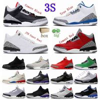 Popular 3 Pine Green Basketball Shoes UNC Mens 3S Jth Nrg Super B Justin Black Timberlake Sneakers Womens Racer Blue Court Puple Cement