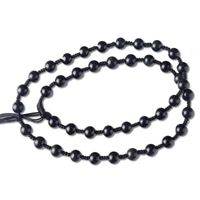 Pendant Necklaces Black Obsidian 6mm Beads Necklace For Natu...