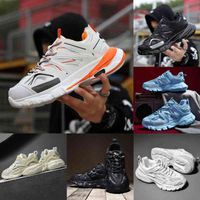 Kadın Örgü Naylon Baskılı Ayakkabı 3 M Üçlü S Platformu Rahat Lüks Tasarımcı Erkekler Track 3.0 Sneakers Sneaker Tess.s.Gomma Kutusu ile 100% Deri Eğitmenler