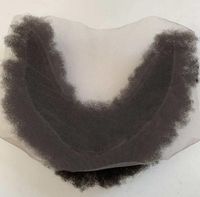 Dreadlocks Toupee Toupee Unidad de encaje suizo completo Indian Virgin Human Hair Reemplazo 6mm Afro Wave Barba africana para hombres negros Entrega rápida Express