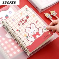 Office School Spiral Notebooks Stationery Cute Personal Binder Grid Journal Notebook Binder Organizer A5 B5 Notebook 220401