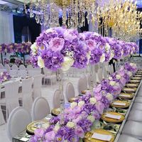 Arranjo de flores artificiais Silk Gypsophila Babysbraath Floral Row Decor para Casamento Backdrop Party Fontes Props 50 / 100cm