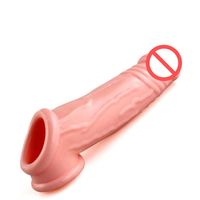 Ampliación del pene adulto Ampliación reutilizable Juguetes sexuales de la manga del pene para hombres Ext264a