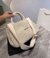 Fashion Fomen Bag Mard Bag Bag Bag Designer Hollow Triangle Bolsa de paja Papel tejido Bolsa de verano Bolsa de verano G220628