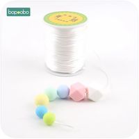 Colorful 1mm 80 Teether Meters Satin Silk Rope Nylon Cord For Baby Teethers Accessories Teething Necklace Rattail Diy Tool