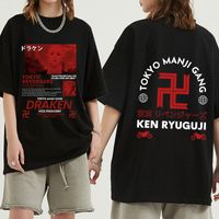 Summer Tokyo Manji Gang Draken Graphic Anime Pinrt T Shirt Tokyo Revengers Manga Unisex T-shirt Harajuku Tops Tee Shirt Oversize 220616