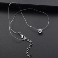 Anhänger Halsketten 1pc transparent silberne schillernde Kristall Schlüsselbein Halskette Unsichtbares Fischereikettenketten Juwelchpendant