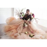 Skirts Bohemian Long Train Bridal Wedding Skirt Dramatic Big Swing Soft Tulle 2022 Haute Couture Elegant Prom Party GownsSkirts