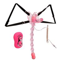 Toyes sexuales Correa de gelatina vibratoria multiespeed en el pene consolador de vagina adulta juguete #R2314R