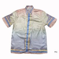 Рубашки Casablancas Casablancas 22S Palace Cloud Gradient шелковая пара гавайская рубашка с короткими рукавами европейская и американская Npha Baco