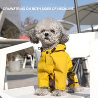 Hundekleidung Polyester Außenregen Raincoat Haustier All-Inclusive Vierbeiner wasserdichte Poncho Welpen Regenmantel für mittlere Hunde Regenkleidung Dog