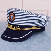 Berets Vintage Parent-child Style Adjustable Skipper Sailors Navy Captain Boating Military Hat Cap Adult Party Fancy Dress UnisexBerets