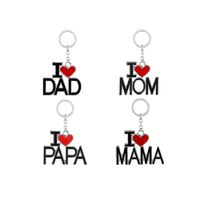 Preço em massa 2022 New Style Keychain Family Dad Mamãe Mama Papa Love Keychains Bol