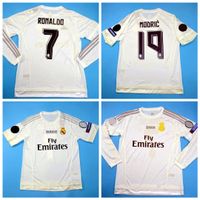 15 16 Koszulki piłkarskie Retro Maillot Classic Vintage Camisetas Football Shirts Mundur Long UCL Men Home Pepe Ramos Marcelo Modric Ronaldo Benzema Danilo Real Madrids