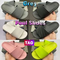 Newest Designer Slippers Pool Slides Grey Black White Fluo G...
