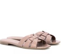 Designer Luxury Tribute Slippers Sandals Nu Pieds Women's Flip Flops Flats Elegant Lady Tntertwining Strap Summer Causal Walking With Box