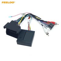 FEELDO Car Stereo Audio 16PIN Android Power Cable Adapter With Canbus Box For BMW X1 E90 Power Cable Wiring Harness #3325255V