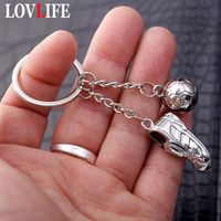Football Shoes Keychain Metal Key Chain Car Keyring Fashion Key Pendant Bag hanging for Men World Cup KeyChains for Fans Gifts1555