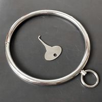 Neue O-Ring BDSM Kragenhals Hals Bondage-Beschränkungen BDSM Fetisch Edelstahlkragen Sexspielzeug für Frauen Erwachsene Spiele Y201118306x