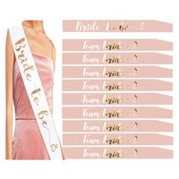 Party Decoration Bride To Be Sash Rose Gold Team For Bridal ...