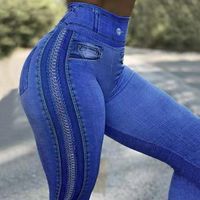 Perneiras femininas plus size 3xl Cantura alta jeans jean jean slim elástico sem costura lápis de lápis de calça feminina treino feminino correndo