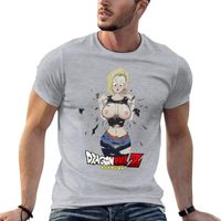 Мужские футболки DBZ Android Anime Manga Негабаритная специальная мужская одежда с коротким рукава
