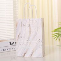Gift Wrap Marble Candy Paper Bags Kraft Bag Birthday Party Biscuit Decorations Kids Baby Shower Decor Supplies Sac BonbonGift
