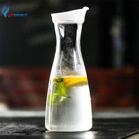 Upspirit Transparent Bouteille Food Grade Plastic Juice Ice Tea Tea Puche avec couvercle Pichet à eau Drinkware