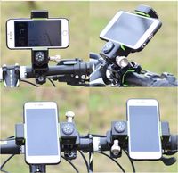 360 graus Smart Mobile Phone Hitlebar Mount Cellphone Suports com Compass Guider For Bike Bicycle Motorcycle