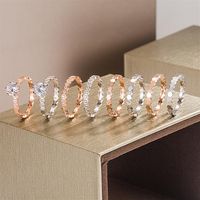 18K rose gold Rings 925 Silver for Women Slim Stacking honeycomb Ring Wedding luxury jewelry no box169C