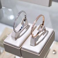 Pulseira de moda feminina c pulseira estreita com diamantes bracelete masculina designer de hardware de ponta hardware de ponta xs-l tamanho