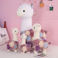40cm Creative Color Alpaca Doll Plush Toy Cute Snowflake She...