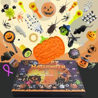 Giocattoli Sensory Halloween Playset Pumpkin Battle Bolle Conto alla rovescia Calendario Blind Box Stress Educational Decompression Toy Gift all'ingrosso in stock by mare