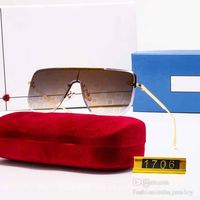 Gafas de sol de dise￱ador de lujo para mujer Semi-Rimless Rosa de gran tama￱o Original de adultos Sol Favores de moda UV400 Polarize Fashion 8 Color Opcional