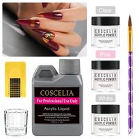 Nail Art Kits Acrylic Set With 120ml Liquid All For Manicure Powder Brush Supplies Professionals Tool Kit226l