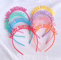 Birthday party cap candy color happy birthday hair band girls photo headband dress up headdress