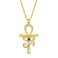 12pcs olho de Horus Egito Proteção Pingente Ankh cruzar colar religioso para jóias de gargantilha femininas
