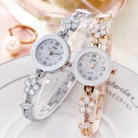 Donne piccoli bracciale oro orologi di lusso orologi da donna in acciaio inossidabile orologio da polso a fiore cristallo fiore blossom casual orologio