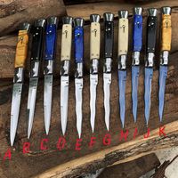 9 Inch Italian mafia EDC Tactical knife 440c Satin Single Blade Alloy Handle Hiking Pocket knives284F