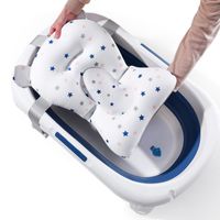 Silla de bañera de bañera de baby bañera silla de baño plegable tapón de soporte de asiento recién nacido almohada de almohada antideslizante cojín de comodidad suave