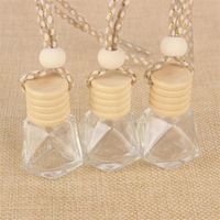 Wooden Cap Plastic Tip Glass Car Diffuser Perfume Fragrance Bottles 5ml Empty Container LX9235207x