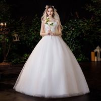 Haupthochzeitskleid 2022 Neue Braut Temperament Tube Top Hepburn Retro Tutu Rock Koreanische Prinzessin Stil aus Gaze Winter