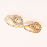 Ringers de jóias da moda As mulheres adoram encantos de materiais de casamento cristal 18k Gold Copper Finger Anel Ajuste Ajuste Acessórios de Luxo 20180217k